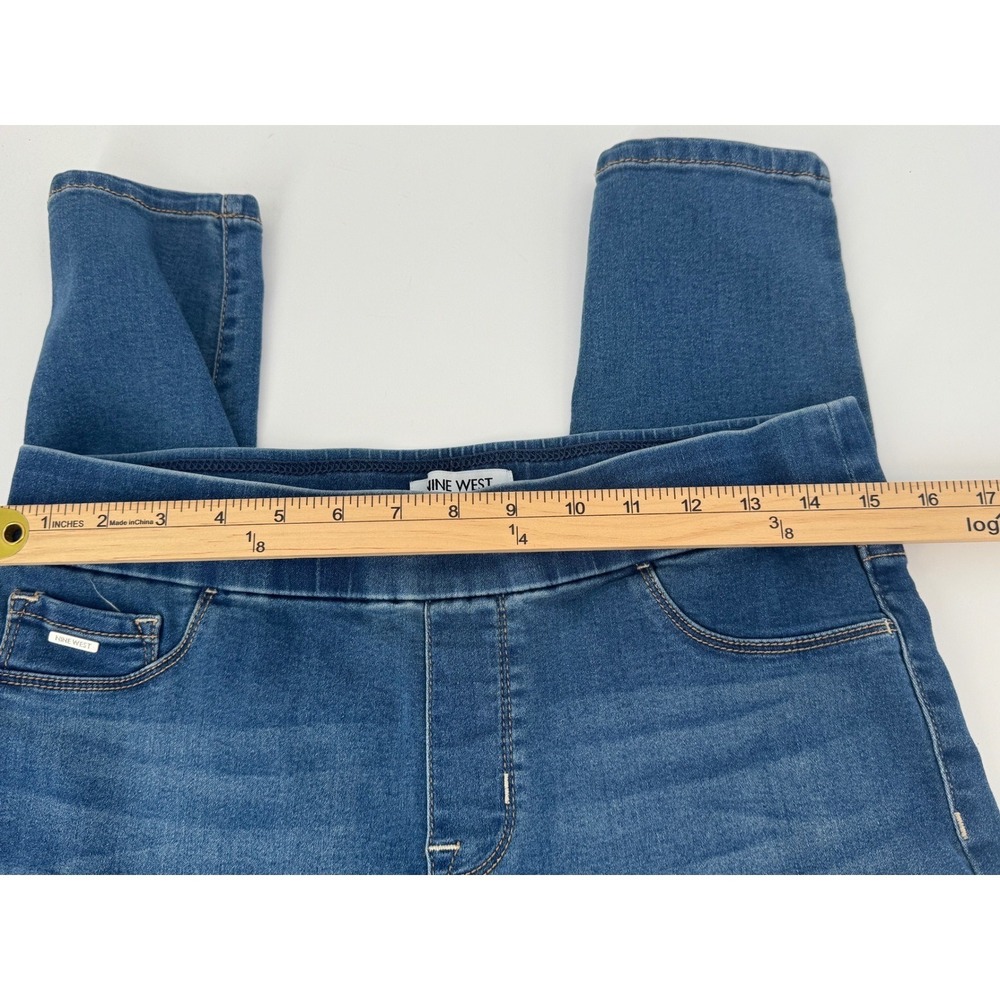 Nine West Heidi Pull-On Skinny Jeans Womens 10 Blue Medium Wash SDNWB1107-FRK - Picture 7 of 13